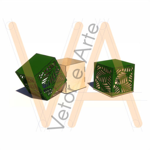 Caixa Caneca Folhas