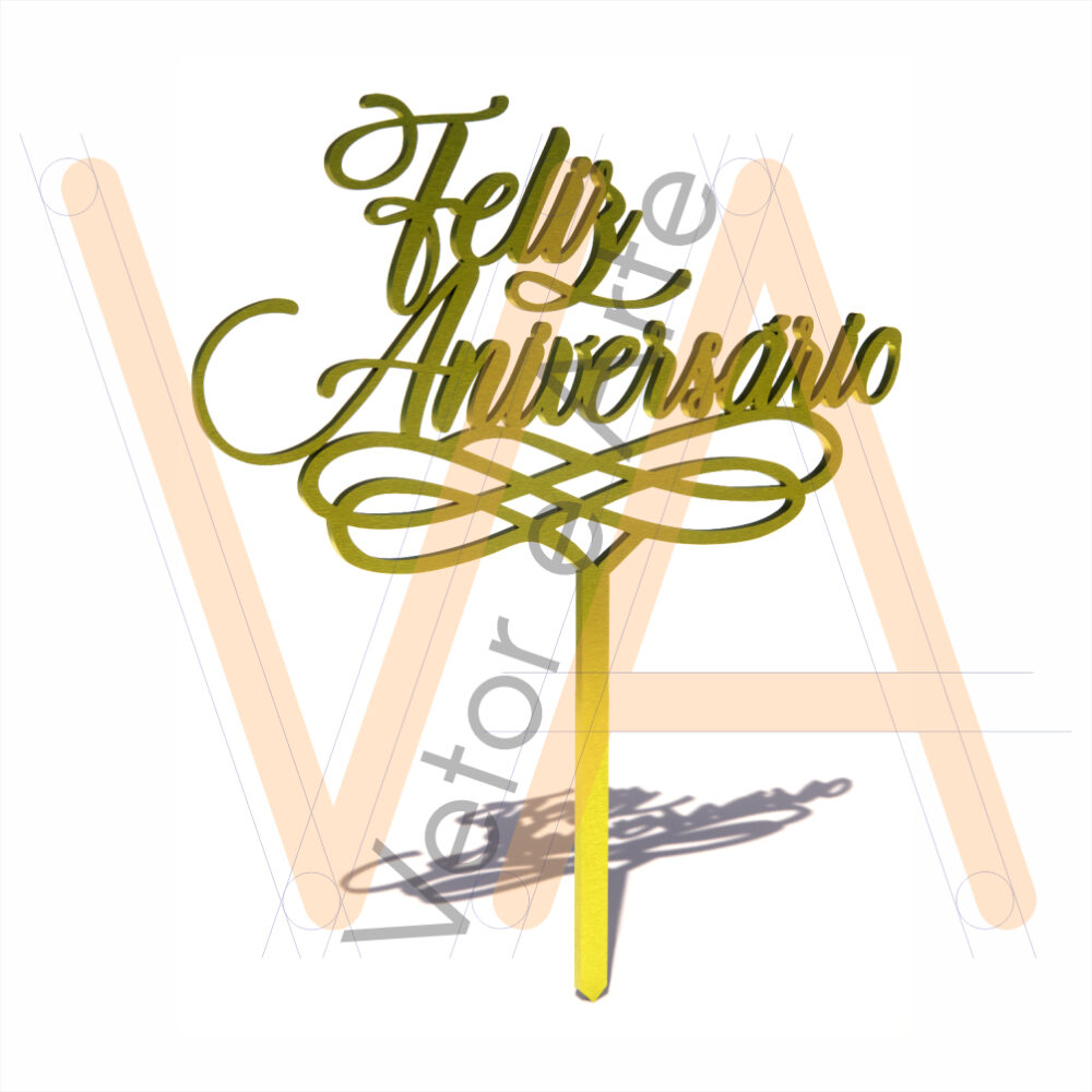 Topo Bolo Feliz Aniversário