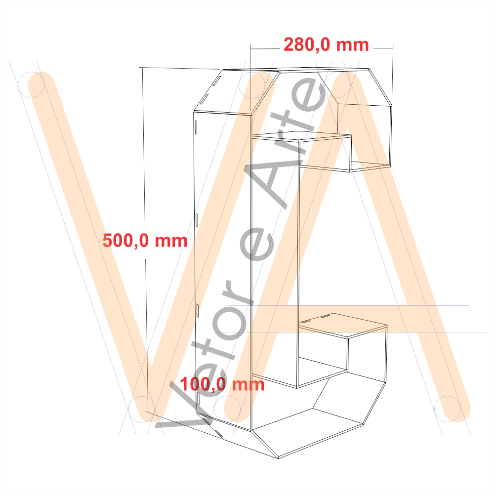 Letra C Caixa - 50cm - Imagem 2