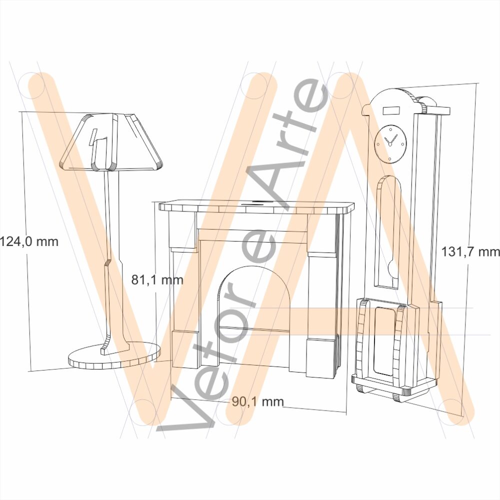 Mini Móveis Clássicos - Lareira - Imagem 2