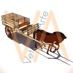 Charrete com cavalos
