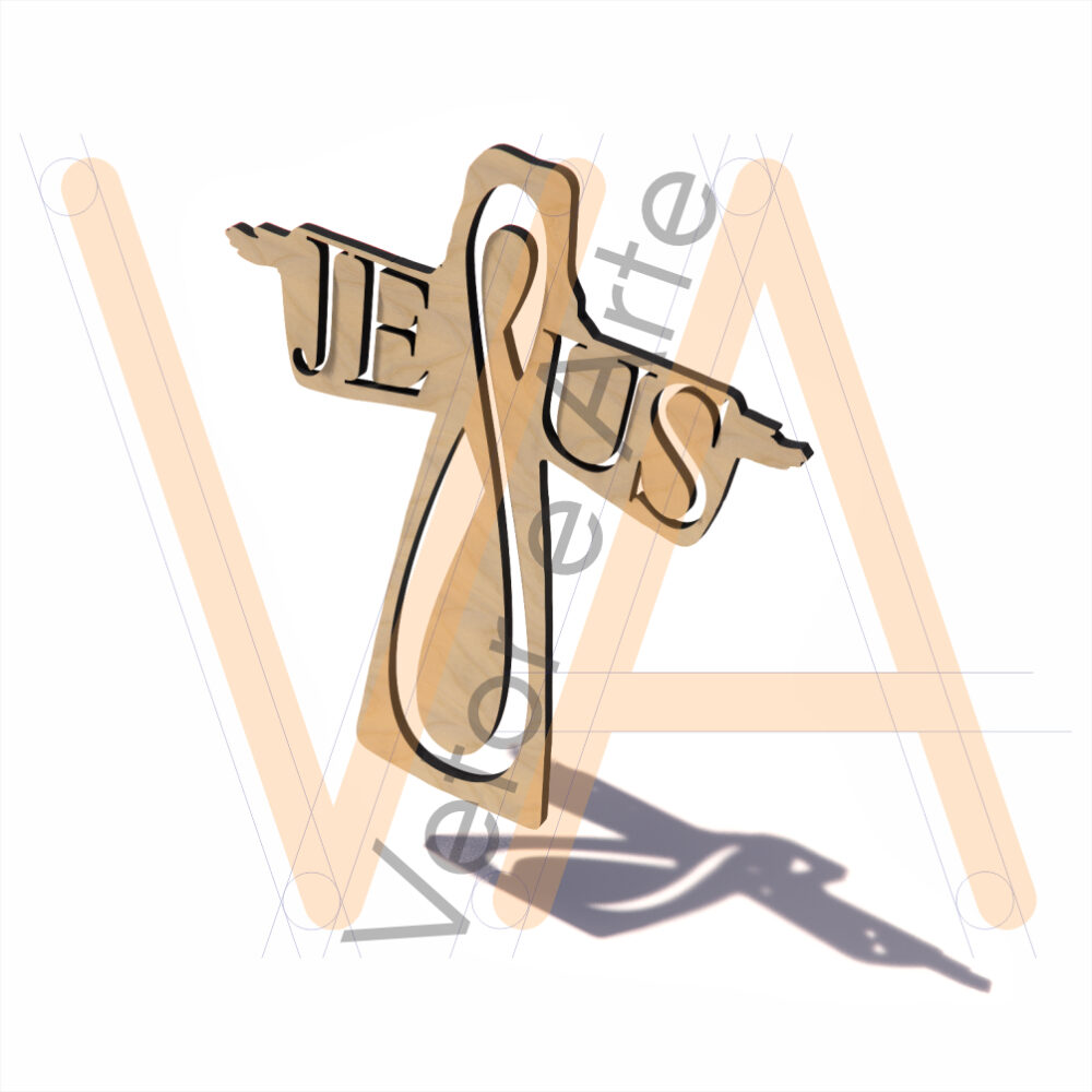 Crucifixo Jesus, Estilizado