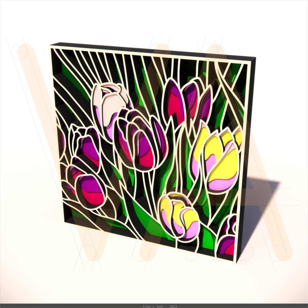 Tulipas na Parede
