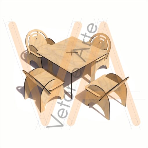 Conjunto Mesa e Cadeiras Infantil