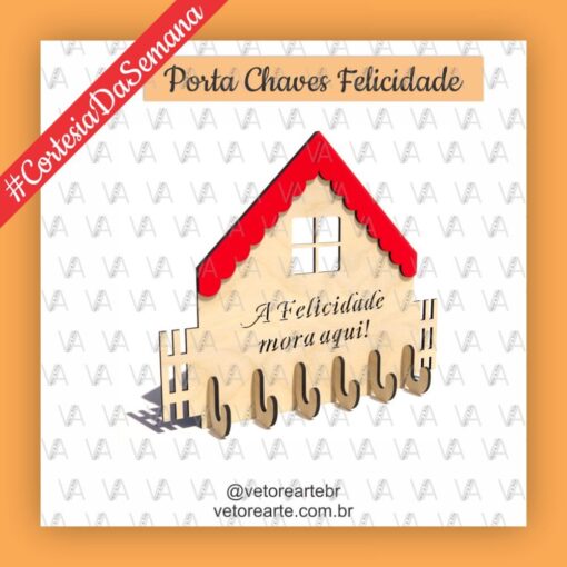 #R16 - Porta Chaves Felicidade
