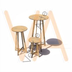 Trio de Mesas Decorativas - Redondas
