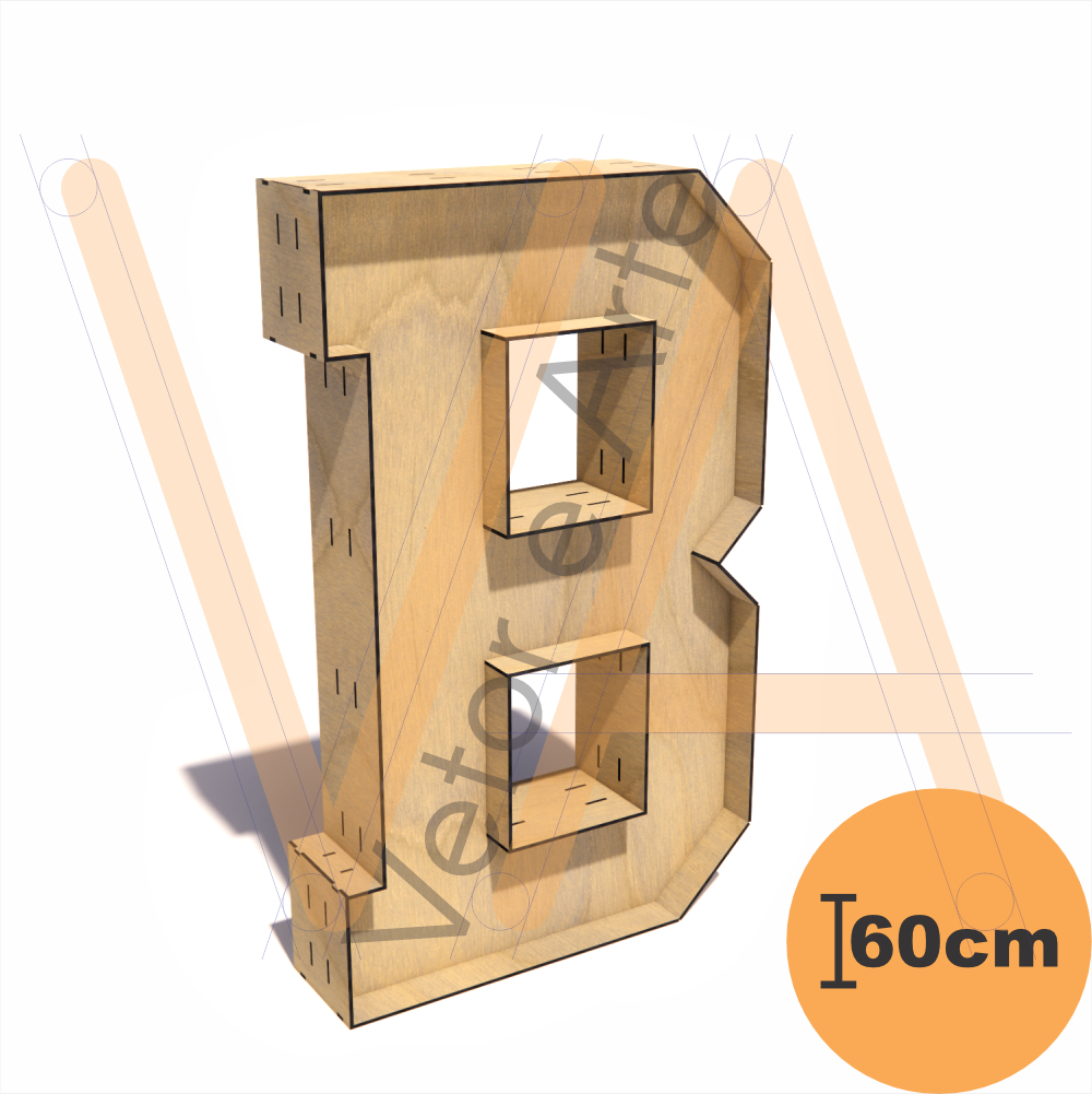 Letra B - 60cm